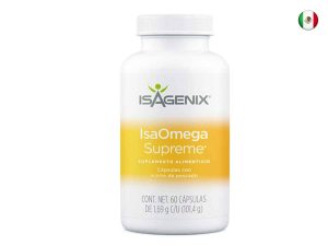 IsaOmega Supreme Isagenix - Suplemento premium de omega-3 con aceite de pescado noruego, granada y linaza para salud cerebral y cardíaca